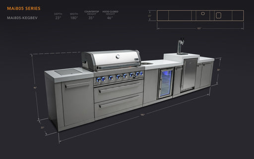 Mont Alpi 805 Island with a Kegerator and a Beverage Center - Image 2