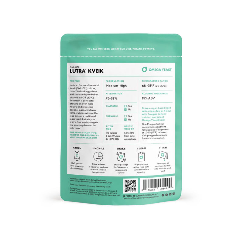 Omega Yeast Labs | OYL-071 - Lutra™ Kveik    - Toronto Brewing