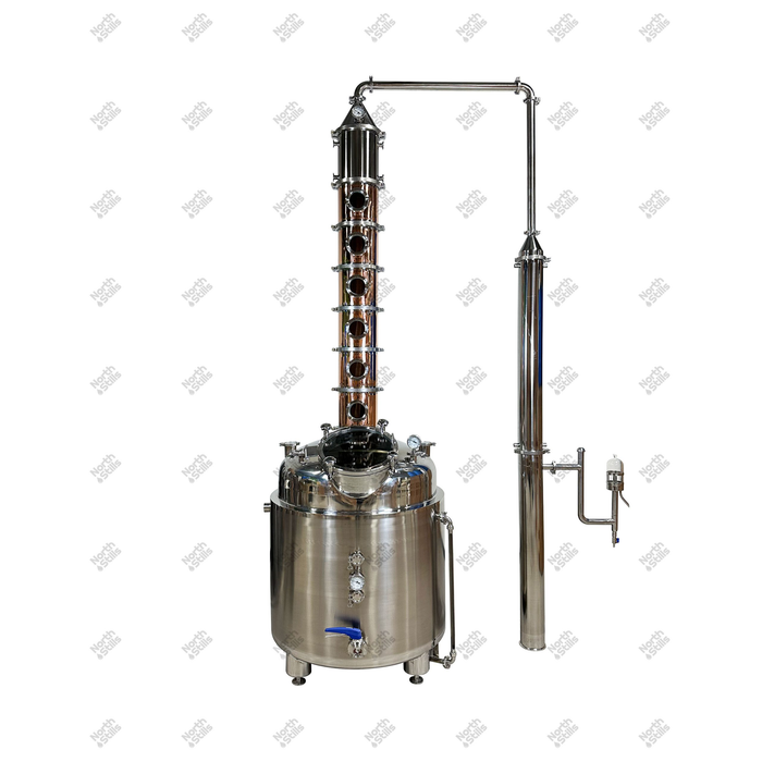 North Stills | 10″ Copper Flute Column (6 plate sections) with 600L Double Walled Stainless Boiler    - Toronto Brewing