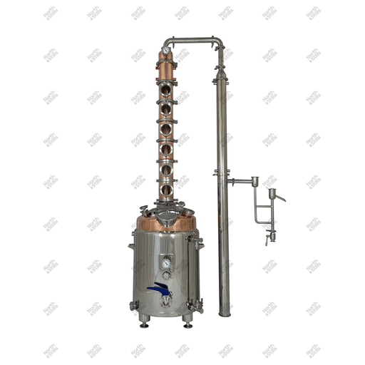 North Stills | 6″ Copper Flute Column (6 plate sections) with 200L Double Walled Copper Boiler    - Toronto Brewing