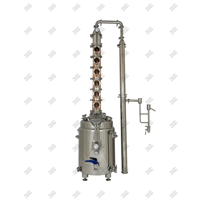 North Stills | 6″ Copper Flute Column (6 plate sections) with 200L Double Walled Stainless Boiler    - Toronto Brewing