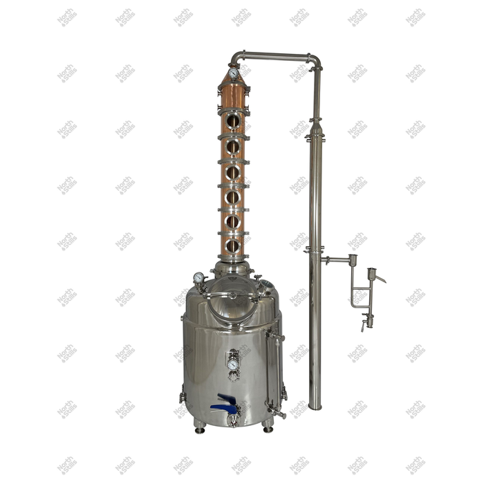 North Stills | 8″ Copper Flute Column (6 plate sections) with 400L Double Walled Stainless Boiler    - Toronto Brewing