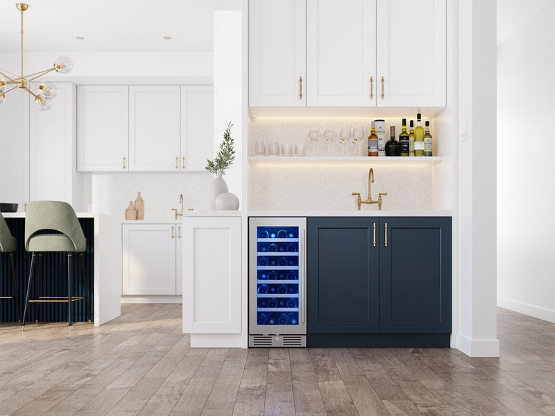 Zephyr PRW15C01CG Wine Cooler - Lifestyle - Front