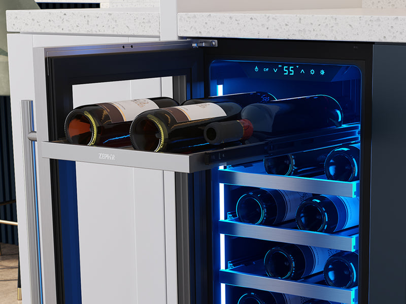Zephyr PRW15C01CG Wine Cooler - Shelving