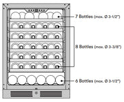 Zephyr PRW24C01CG Wine Cooler - Bottle Capacity