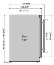 Zephyr PRW24C01CG Wine Cooler - Side View