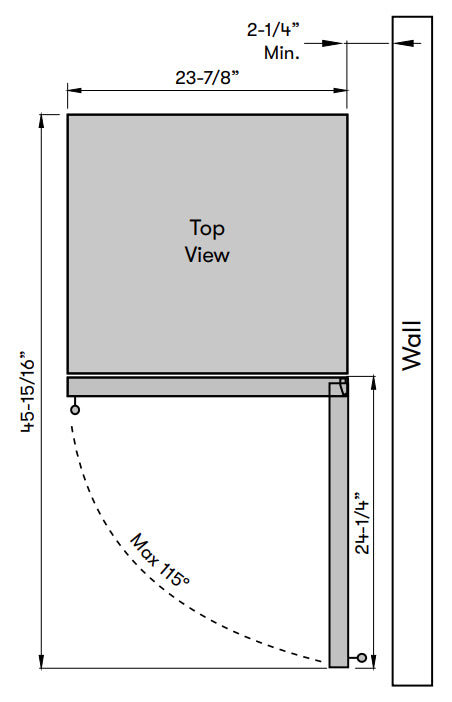 Zephyr PRW24C01CG Wine Cooler - Top View