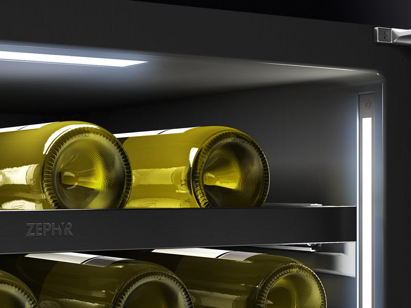 Zephyr PRW24C02CBSG Wine Cooler - White LED Light