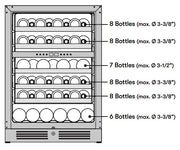 Zephyr PRW24C02CBSG Wine Cooler - Bottle Capacity