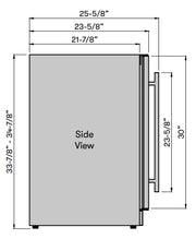 Zephyr PRW24C02CBSG Wine Cooler - Side View