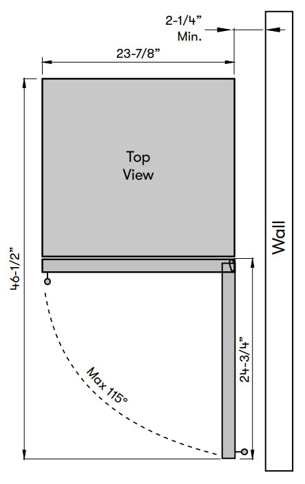 Zephyr PRW24C02CBSG Wine Cooler - Top View