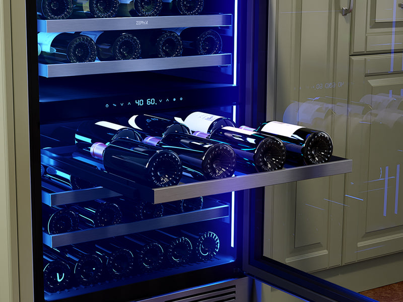 Zephyr PRW24C02CG Wine Cooler - Large Diameter Rack