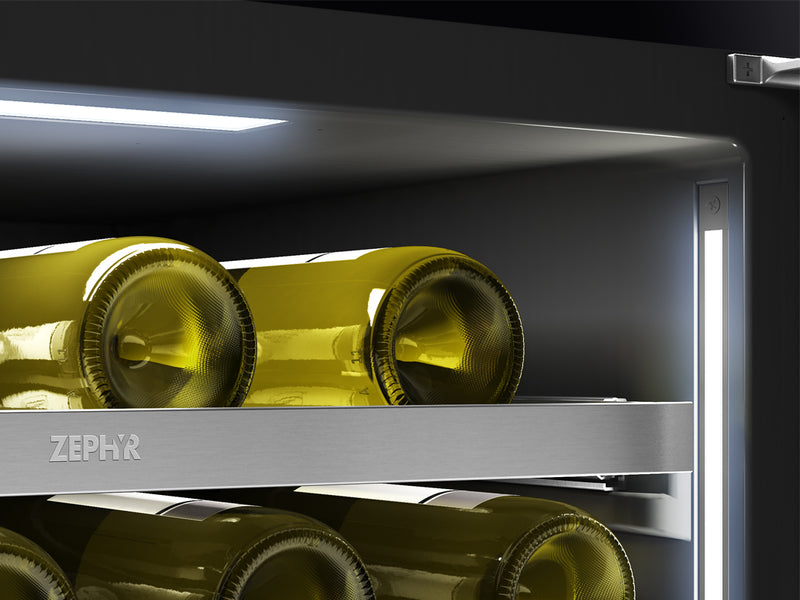 Zephyr PRW24C02CG Wine Cooler - White LED Light