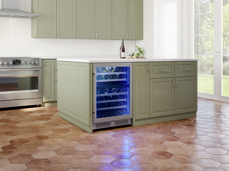Zephyr PRW24C02CG Wine Cooler - Angled Lifestyle