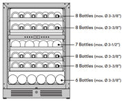 Zephyr PRW24C02CG Wine Cooler - Bottle Capacity