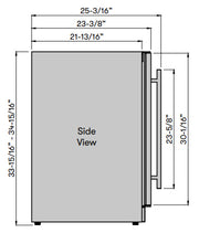 Zephyr PRW24C02CG Wine Cooler - Side View