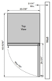Zephyr PRW24C02CG Wine Cooler - Top View