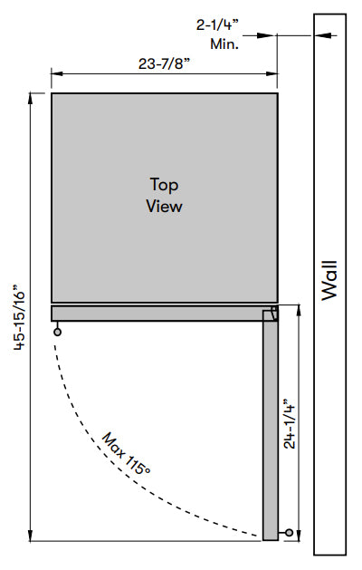 Zephyr PRW24C02CG Wine Cooler - Top View