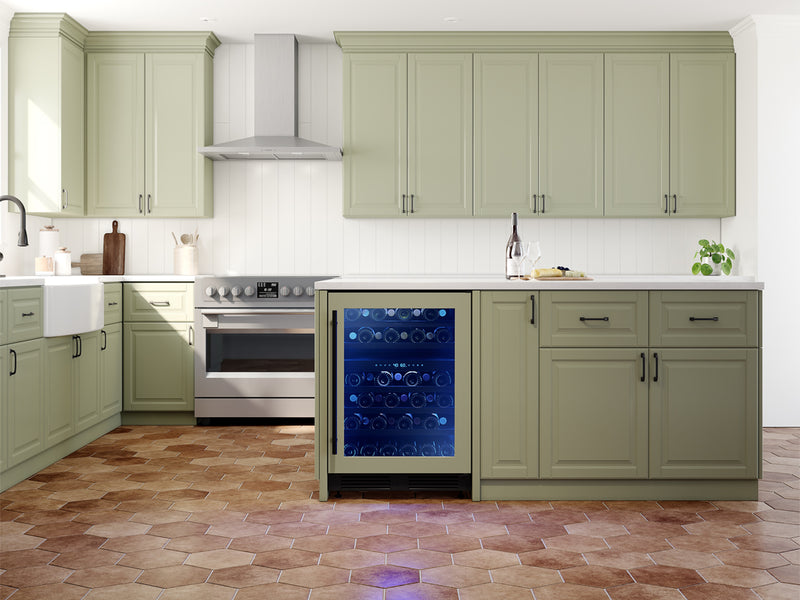 Zephyr PRW24C02CPG Wine Cooler - Front Lifestyle