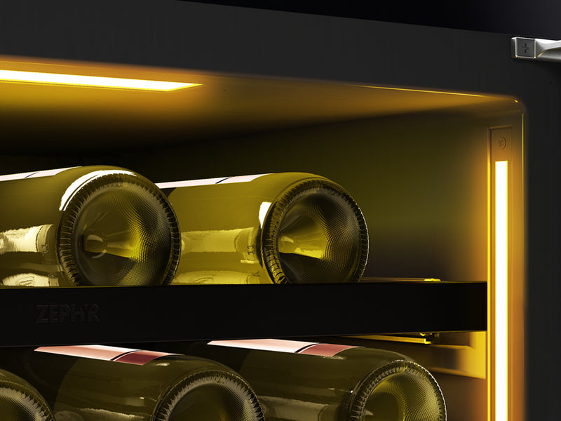 Zephyr PRW24C02CPG Wine Cooler - Amber LED Light