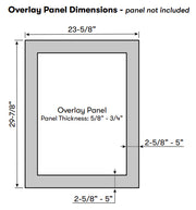 Zephyr PRW24C02CPG Wine Cooler - Overlay Panel Dimensions