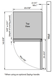 Zephyr PRW24C02CPG Wine Cooler - Top View