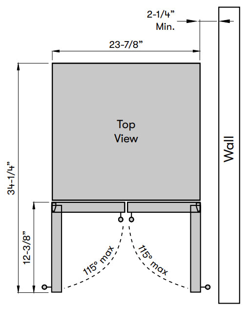 Zephyr PRW24C32CG Wine Cooler - Top View