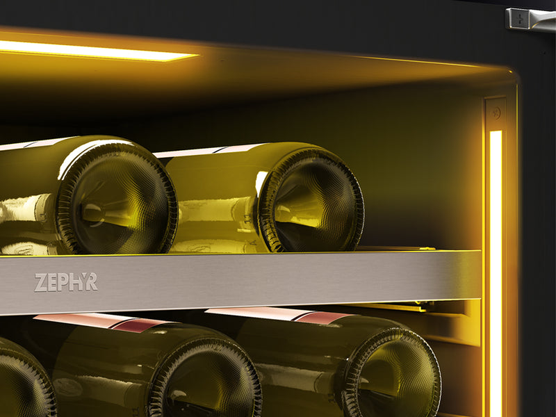 Zephyr PRW24F02CG Wine Cooler - Amber LED Light