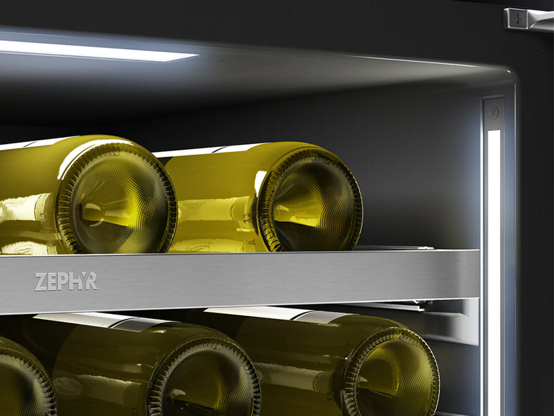 Zephyr PRW24F02CG Wine Cooler - White LED Light