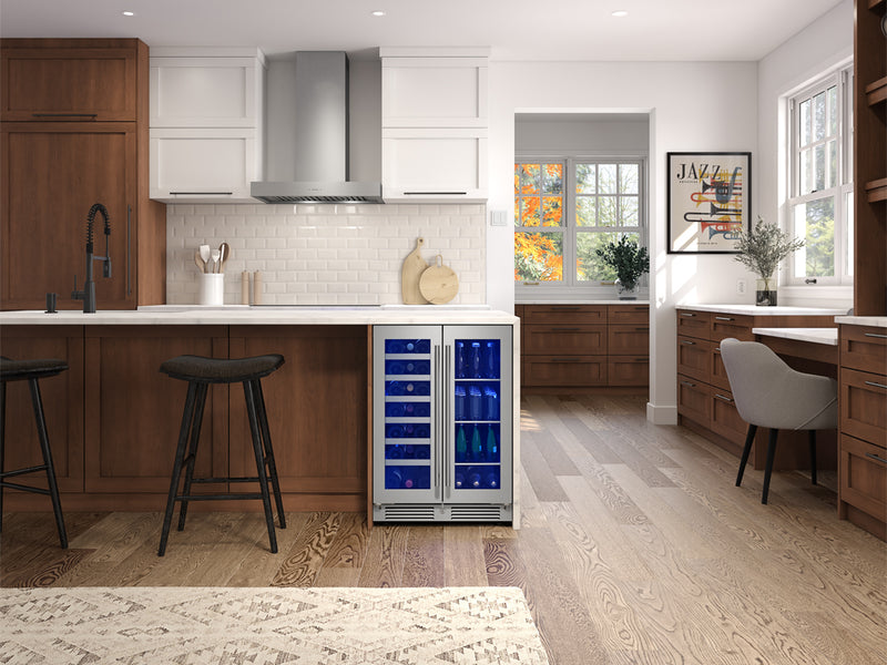 Zephyr PRWB24C32CG Wine & Beverage Cooler - Front Lifestyle