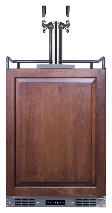 Summit 24" Wide Built-In Panel-Ready Dual Tap Kegerator