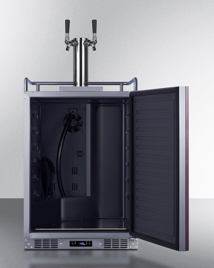 Summit 24" Wide Built-In Panel-Ready Dual Tap Kegerator