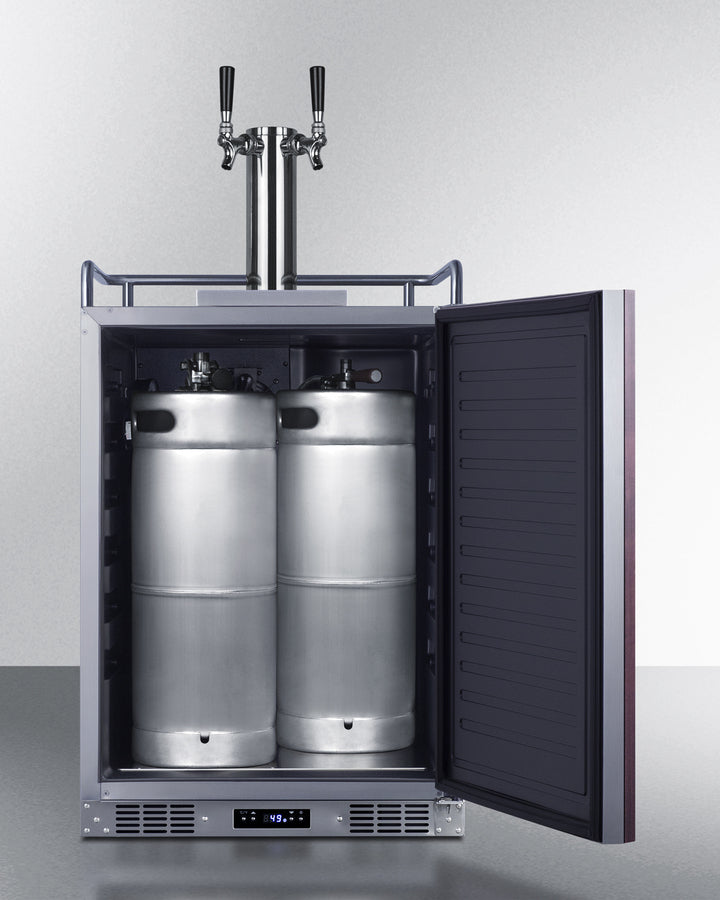 Summit 24" Wide Built-In Panel-Ready Dual Tap Kegerator