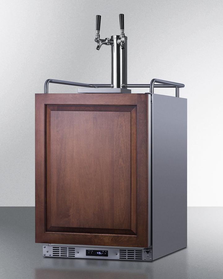 Summit 24" Wide Built-In Panel-Ready Dual Tap Kegerator