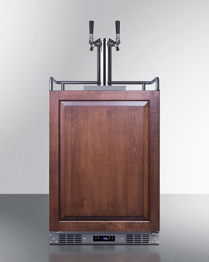 Summit 24" Wide Built-In Panel-Ready Dual Tap Kegerator