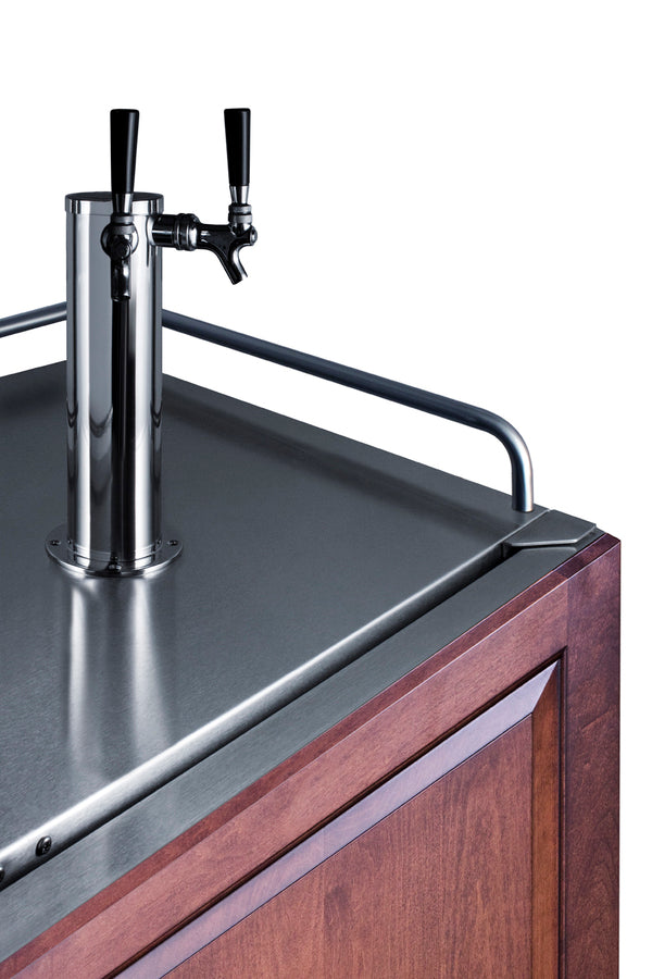 Summit 24" Wide Built-In Panel-Ready Dual Tap Kegerator