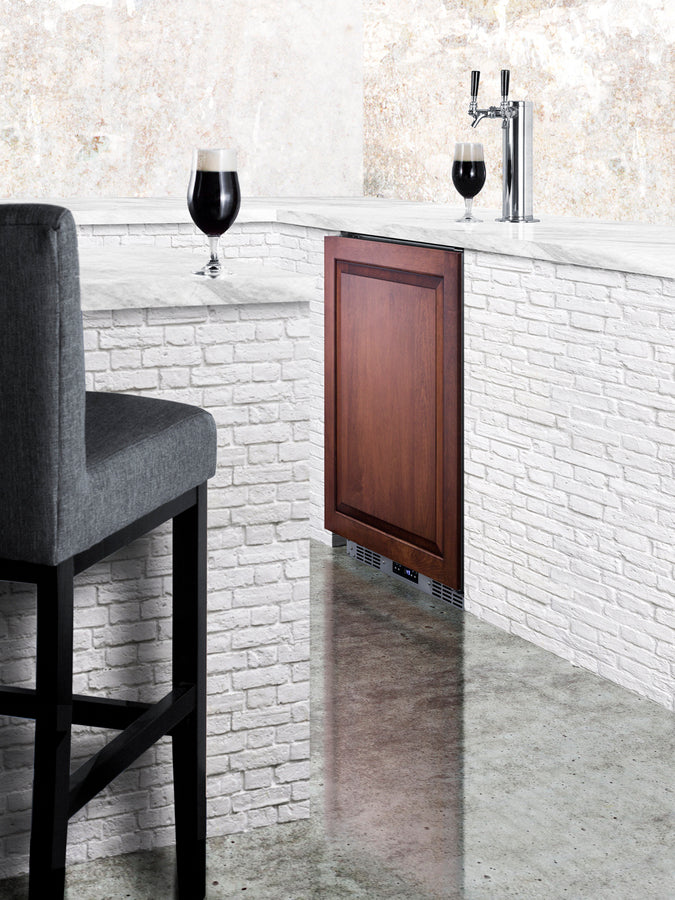 Summit 24" Wide Built-In Panel-Ready Dual Tap Kegerator