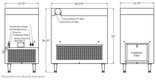 SCR-GLY150 Dimensions
