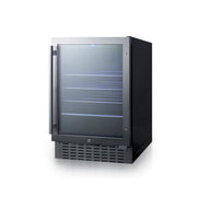 Summit | 24" Wide Built-In Beverage Cooler With Stainless Trim (SCR2466B) Black (SCR2466B)   - Toronto Brewing