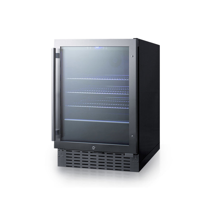 Summit | 24" Wide Built-In Beverage Cooler With Stainless Trim (SCR2466B) Black (SCR2466B)   - Toronto Brewing