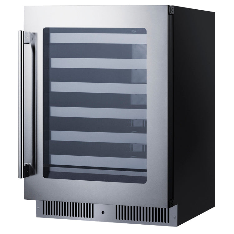Summit 24" Wide 33 Bottle Single Zone Built-In Right Hinge Wine Cooler