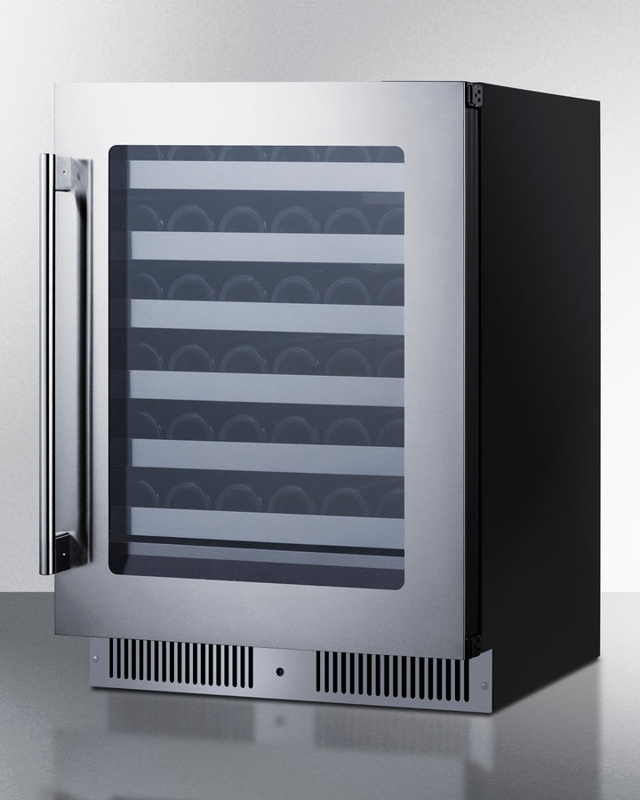 Summit 24" Wide 33 Bottle Single Zone Built-In Right Hinge Wine Cooler