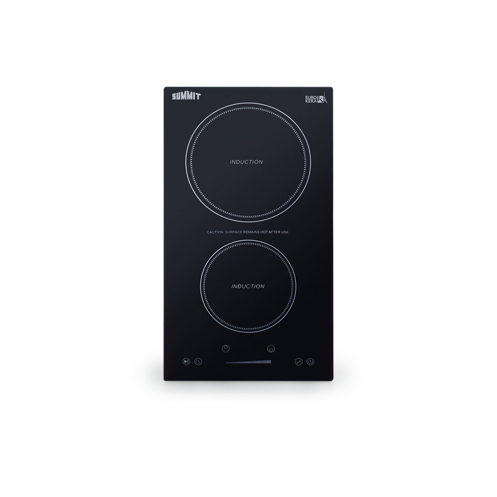 Summit | 12" Wide 115V 2-Zone Induction Cooktop, Cord Included (SINC2B115)