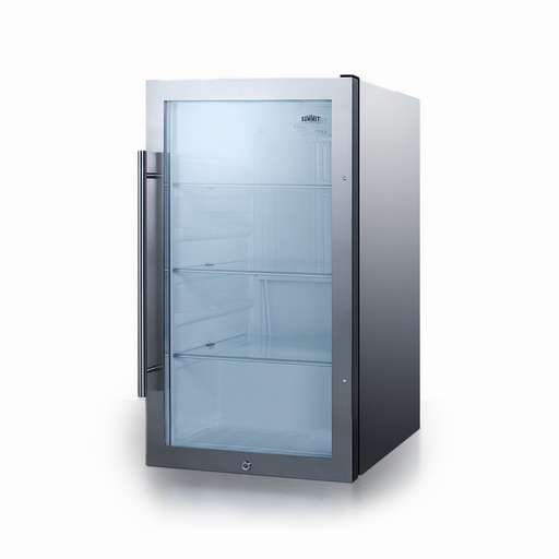 Summit | 19" Wide Indoor/Outdoor Beverage Cooler, Shallow Depth, Stainless Cabinet (SPR489OSCSS) Stainless and Glass (SPR489OSCSS)   - Toronto Brewing