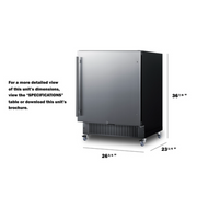 Summit | 27" Wide Mobile All-Refrigerator (FF27BSSCAS)    - Toronto Brewing