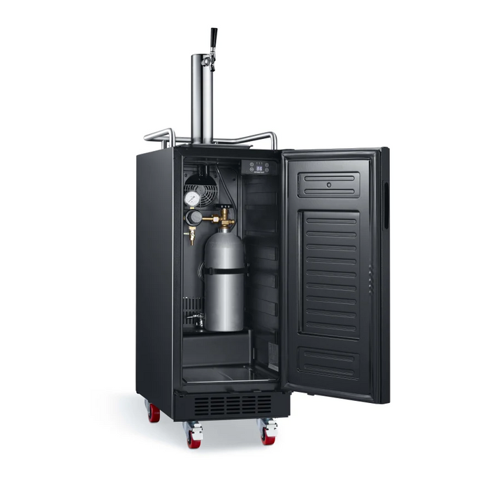 EdgeStar | KC1500 Single Tap Keg Fridge with Forced Air Refrigeration and Air Cooled Beer Tower    - Toronto Brewing