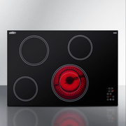 Summit | 30" Wide 208-240V 4-Burner Radiant Cooktop (CR4B30T11B)    - Toronto Brewing