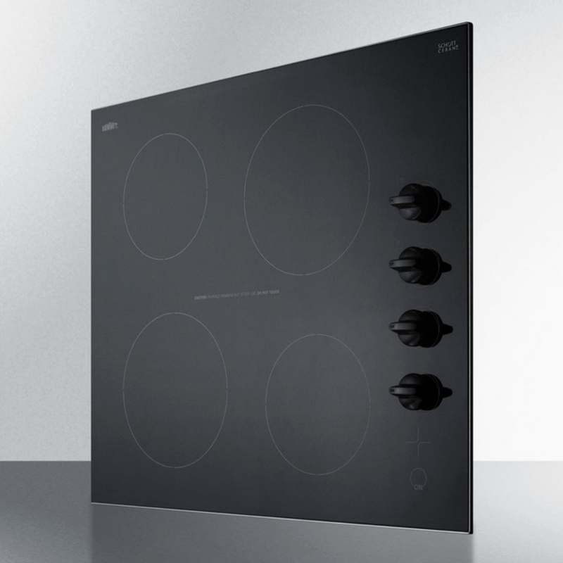 Summit | 24" Wide 230V 4-Burner Radiant Cooktop (CR4B242BK)    - Toronto Brewing