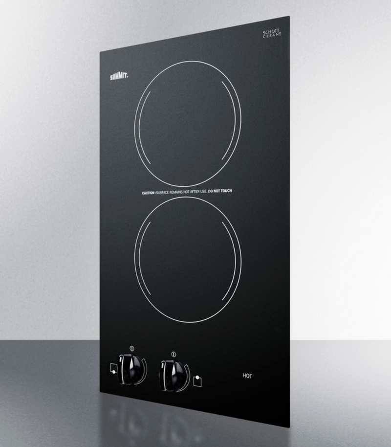 Summit | 12" Wide 230V 2-Burner Radiant Cooktop (CR2220B)    - Toronto Brewing