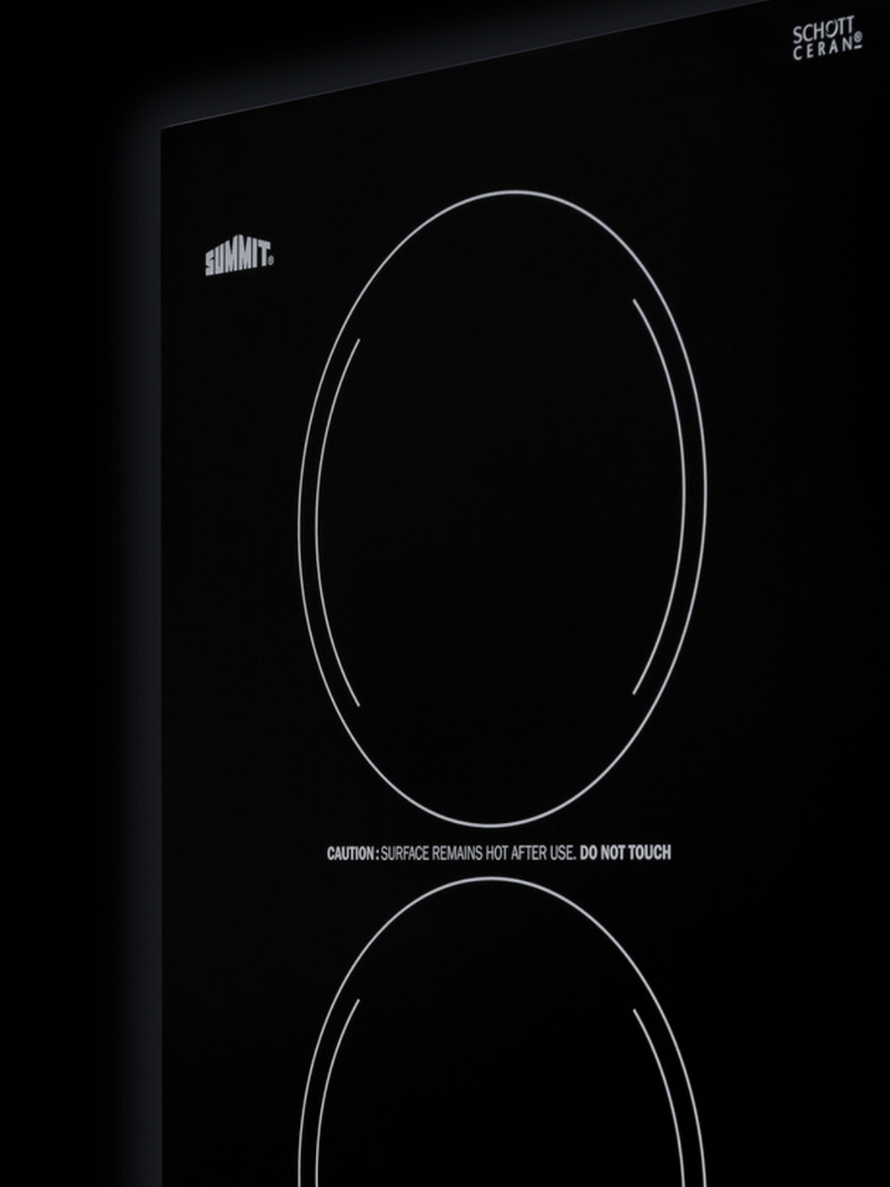 Summit | 12" Wide 230V 2-Burner Radiant Cooktop (CR2220B)    - Toronto Brewing